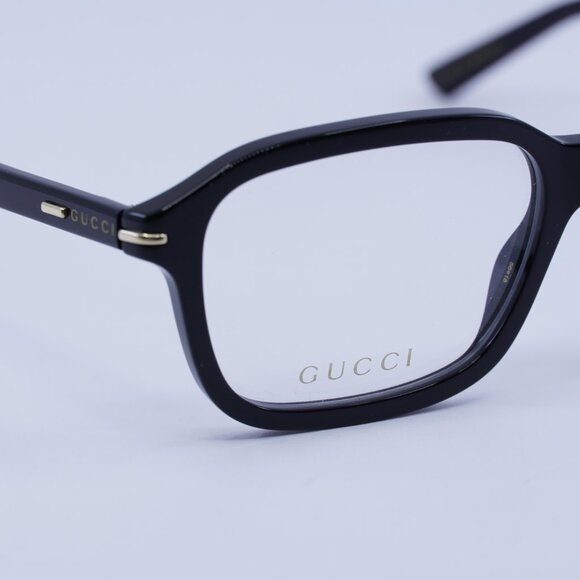 Gucci GG1446O 001 Eyeglasses Black 56mm Rectangle Frame - Picture 2 of 12
